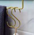 Fifteen Piece (15 Pieces) Heavy Duty Metal S Hooks Gold S Shaped Hooks Hanging Hangers Pan Pot Holder Rack Hooks for Kitchenware Spoons Pans Pots Utensils Clothes Bags Towels Plants Customized by the Decor Dictionary. 
