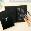Black Paper Notebook Dotted Journal A5 Size 32 Sheets. 