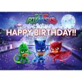 PJ MASKS THEME BIRTHDAY PARTY BANNER ( 36 INCHES X 24 INCHES ). 