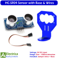 HC-SR04 Ultrasonic Distance Sensor with Base & Jumper Wires for Arduino, Robotics, Obstacle Avoidance & DIY Projects by Electrica. 
