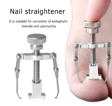 Professional Ingrown Toe Nail Correction Pedicure Toes Treatment Tool for Paronychia, Ingrown Nail Corrector Toenail Foot Nail Care,Eliminate Pain & Remover Orthotic Appliance, Stainless Steel Toes Treatment Manicure Pedicure Tool