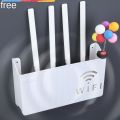 WiFi Router Storage Box Rack Wall-mounted Punch-free Living Room Wall Set-top Box Line Finishing. 