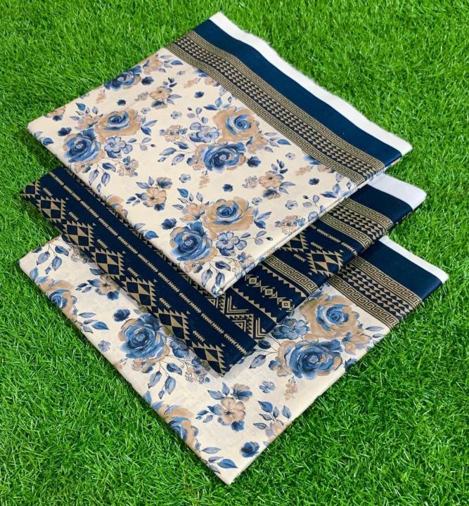 Digital Printed Lawn 3-Piece Unstitched Suit with Voil Lawn Dupatta