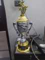 gold and silver plastic trophy 55cm. 