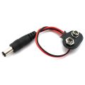 9v Battery Snap Connector To Dc Male Power Adapter Cable For Arduino. 