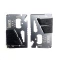 1 Black [HOT] Pocket Credit Card EDC Multi Tools Knife Screwdriver Cans Opener For Outdoors Camping Hiking BBQ Survival Emergency Rope Cutter. 