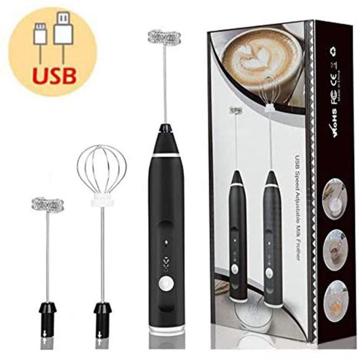 High Quality Coffee Beater and Egg Whisker, Rechargeable USB Connect, Milk Frothier & Former, Egg Beater, Cake Beater, Portable Hand Beater & Mixer, 2 in 1 Electric Egg Beater Coffee - USB Adjustable Electric Blender