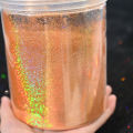 50g Laser Silver Holographic Nail Powder 0.2mm Chrome Rainbow Glitter Design Nail Art Pigment Rub Dust Fine Nail Glitter 008inch. 