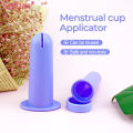 【In vogue】 Menstrual Cups Applicator Tool Easy Insertion Reusable Period Cup Tampon Applicator Menstrual Disc Booster. 