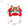 Chinese Dragon Hat New Year Party Cute DIY Craft dimensional Dragon Head Hat. 
