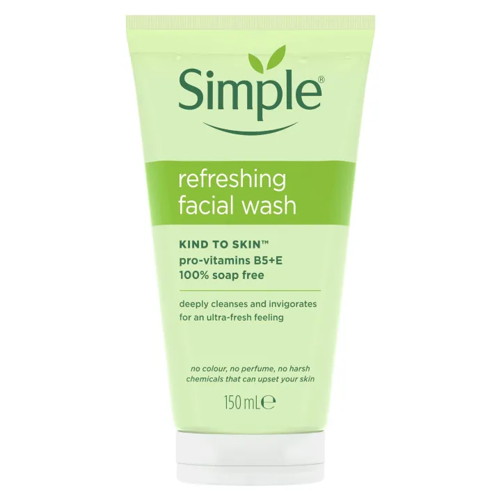 Simple Kind to Skin Refreshing Facial Wash – Soap-Free Gentle Cleanser ...
