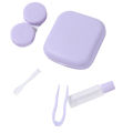 Macaron Color Mini Eye Contact Lenses Cases Girl Black Purple Contacts Lens Container Case Silicone Tweezers Mini Pocket Box. 