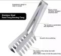 Stainless Steel Food Tong Serving Tong, Spaghetti Tong, Comb Shaped Tong, Pasta Tong. 