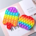 Push Pop Bubble Fidget Spinner - Pop it Puzzle Toy - Pop it Fidget Toy - Rainbow Poppet Fidget Toy - Poppit Bubble Fidget Toy. 