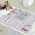 Jewelry Organizer Tray, 5 Pcs Stackable Velvet Jewelry Organizer for Drawer, Jewelry Storage Display Trays Showcase. 