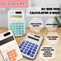 KC 888 Mini Calculator 8 Digits Display with Solar and Battery Power. 