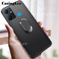 For infinix Smart 6 Plus Cases Soft matte full Protector Shockproof Car Magnetic Holder Ring Phone Cases Casing hp infinix Smart6 Plus Back Cover. 