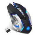 AZZOR Rechargeable Wireless Mouse Mute Butto Gaming Mice 2400 DPI 2.4G FPS Gamer Lithium Battery Build-in For PC Laptop Computer. 