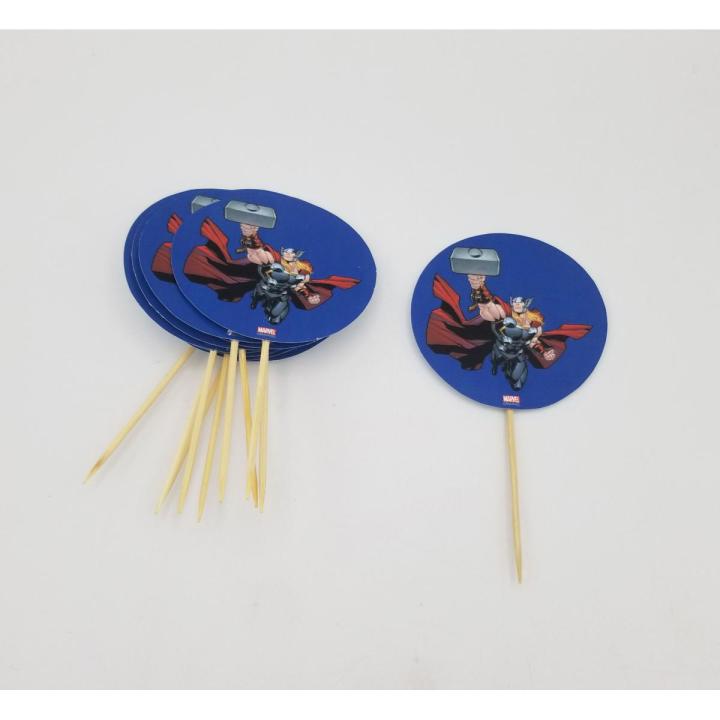 AVENGERS THOR CUPCAKE TOPPERS PACK OF 10 CUPCAKE TOPPERS