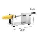 Manual Spiral Potato Slicer Twister Stainless Steel Tornado French Fries Slicer for Fruit, Potatoes, Cucumbers or Carrots. 