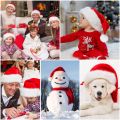 Santa Hat Kid Woman Man Adult Christmas Dress Up Party Hat Light Up Christmas Holiday Hats For Christmas Party. 