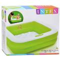 Latest Water INTEX Size (1 x 1 x 1.5 meter) Swimming Pool Set For Kids Multicolor Plastic Swimming Pool Square Inflatable INTEX Tub Pool for kid (boys and girls). 