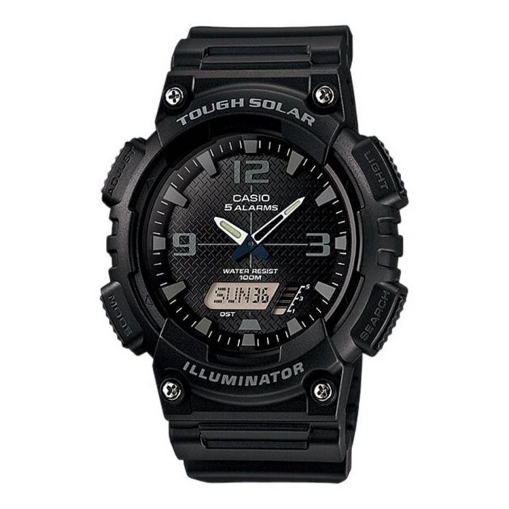 Casio Digital Youth Black Dial With Black Rubber Strap Men's Watch - AQ-S810W-1A2VDF