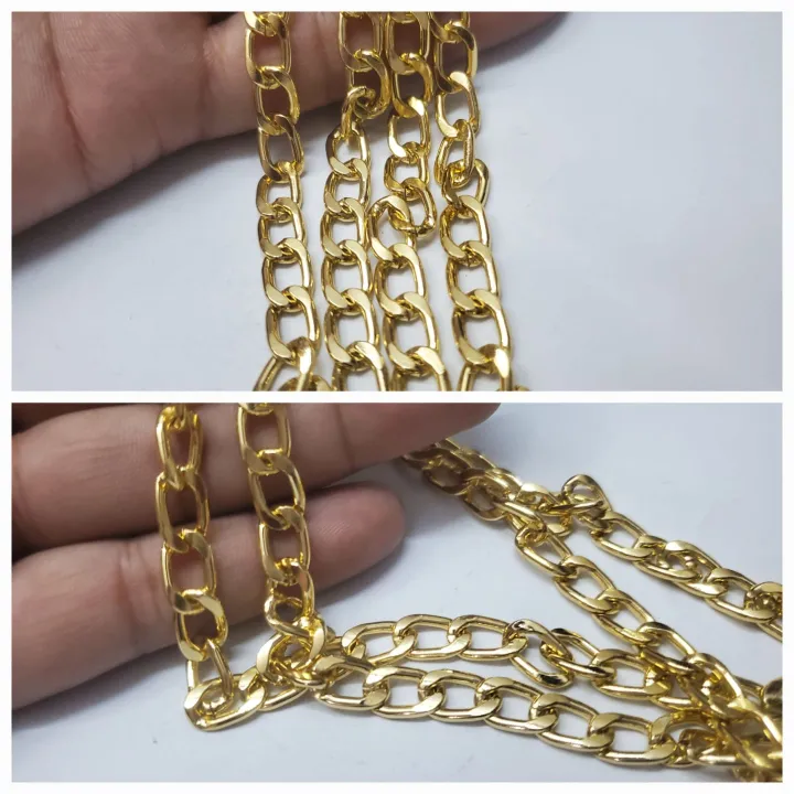 1%20Meter%20Bag%20Chain%20Strap%20-%20Gold/Silver,%208mm%20Width,%20Single%20Shoulder%20-%20Image%203