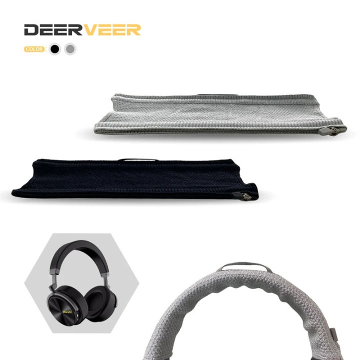 DEERVEER Headband Cover Compatible With Bluedio T5 T4 T3 T2 T6 T6S T6C T7 T7 Headphones Headband Weave Zipper Head Beam