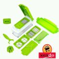 Pack of 12 High Quality Nicer Dicer 12 in 1 Salad Vegetable Fruit Slicer Shredder Cutter Peeler Chopper Kitchen Tool Set. 
