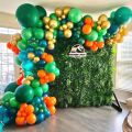 30 pcs 9 inch Jungle Green Balloons latex balloon for birthday party jungle theme balloon dark green balloon flag green Graduation Wedding Anniversary Baby Shower Party Decoration. 