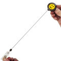 Compact Design Smiling Face ID Holder Name Tag Card key Badge Holder Retractable Round Solid Translucent ID Holder. 