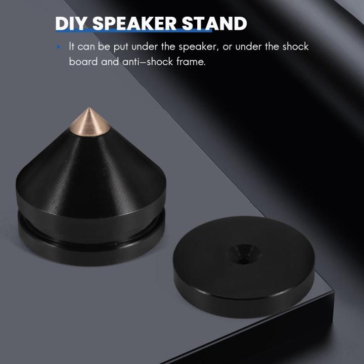 1 Sets Speaker Loudspeaker Spikes Stand Feets Audio Speaker Repair Parts Turntable DIY Speaker Stand Shock Pin Nails and Pads Accessories