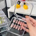 New 2024 Transparent Artificial Nail Box Handmade Nail Storage Box Packing Box Nail Display Box. 