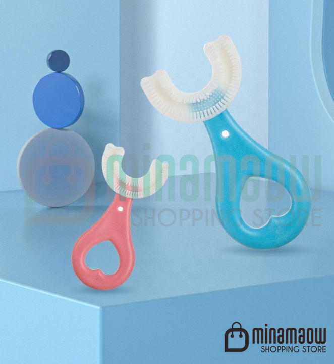 Baby Toothbrush Children's Teeth Cleaning Brush Kids U-Shaped Toothbrush Mouth Oral Cleaning Brush