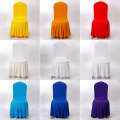 Thickened solid color elastic hotel wedding celebration cover, all inclusive banquet chair cover. 