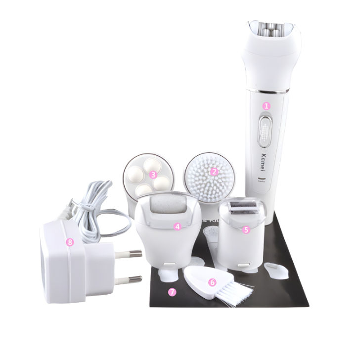 Kemei%20KM-2199%20Multi-Functional%20Rechargeable%20Epilator:%205-In-1%20Beauty%20Tools%20Kit%20For%20Women%20-%20Image%202
