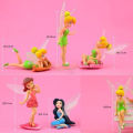 6pcs/set Anime Tinkerbell Fairy Tales Girls Tinker Bell PVC Action Figures Toys PCardiaCP. 