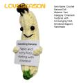 Emotional Support Banana Handmade Crochet Banana Doll with Encouraging Message Emotional Support Fruit Toy for Christmas Gift Buyers' Favorite Positive Knitted Doll. 