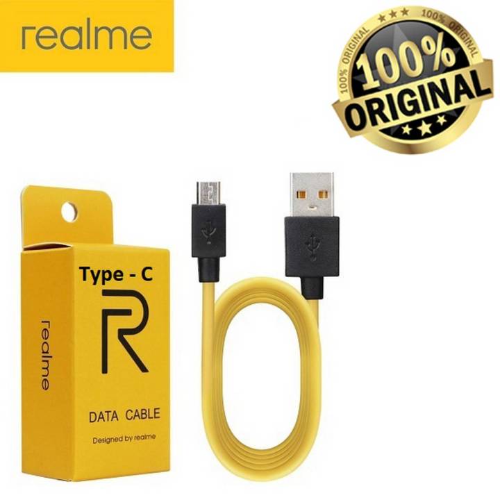 Realme USB Data Cable Type-C Lead Authentic Genuine Original For Realme