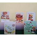 Get well soon (a)  Mini Cards - Pack of 5 - Size  (5 x 5) cm. 
