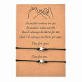 Bracelet Set for Women Men Boy Girl 2 Pieces Alloy Moon Sun Woven Couple. 