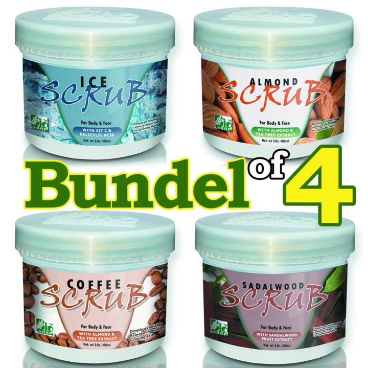 Bio%20Shop%E2%84%A2%20Bundle%20of%204%20Scrubs%20%7C%20Coffee%20Scrub%20%7C%20Sandal%20Scrub%20%7C%20Almond%20Scrub%20%7C%20Ice%20Scrub%20100gm%20Each%20-%20Image%202