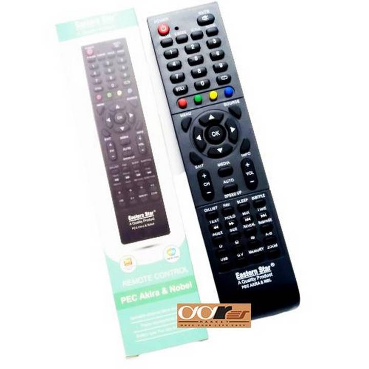 Premium Quality Universal Remote For Akira/ NOBEL LED - LCD - Black with complimentary Battery Gift