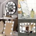 Led Vanity Lights Strip Kit with 14 Dimmable Light Bulbs for Full Body Length Makeup Mirror, Wall Mirror, Plug in Vanity Mirror Lights with Power Supply, 3 Color Modes, Mirror Not Included. 