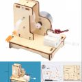 STEM Hand-crank electricity generator science kit experiment DIY. 