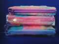 Rainbow plush pencil case for girls- super cute pencil pouch fluffy and soft for stationary-L21cm x H9cm x W6cm. 
