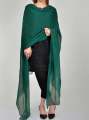 Bottle Green Dupatta Matching Crinkle Chiffon Dupattas For Girls Ladies Overlocked Dupattas-All Colors Available. 
