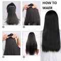 Brown Hair Extension Natural Brown 5 Clips In Full Volume 30 Long Straight Hair Extension - Natural Color - Perfect Match For All Hair Types. 