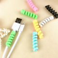 Flexible Spiral Silicone Cable Protectors | Charging Cable Protector | Prevent Cable Break For Android, Headphones, Earphones, Mouse Flexible Cable Wire Organizer. 